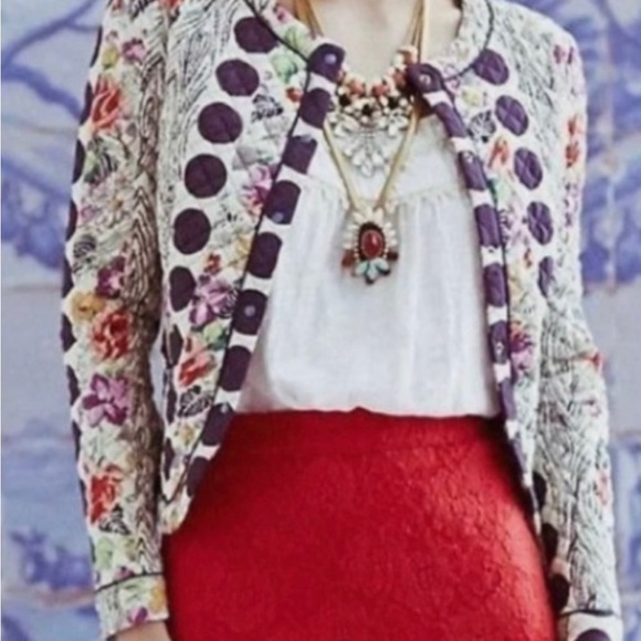 Anthropologie Jackets & Blazers - Anthro Isani Salta Floral Quilted Jacket